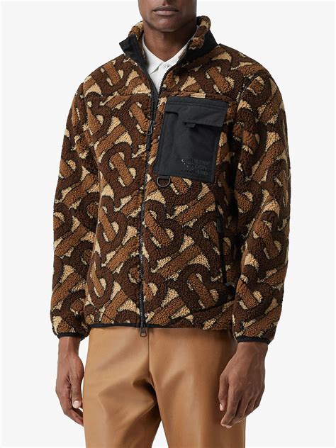 burberry monogram fleece jacket|burberry her men's clothing.